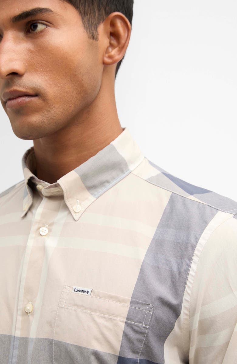 Barbour Harris Classic Fit Plaid Cotton Button-Down Shirt, Alternate, color, Oban Mist Tartan