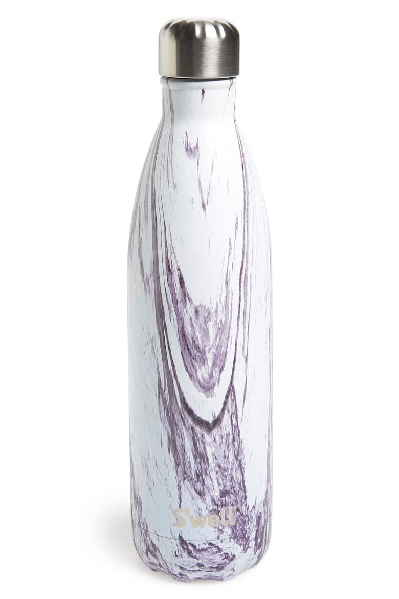 'The Wood Collection - Lily Wood' Insulated Stainless Steel Water Bottle, Main, color, LILY WOOD