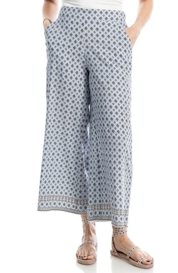 Max Studio Wide Leg Pull-on Crop Pants