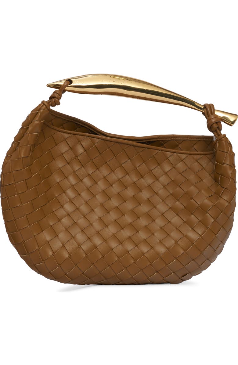 Bottega Veneta Sardine Intrecciato Leather Top Handle Bag, Main, color, 7746 Acorn-Muse Brass