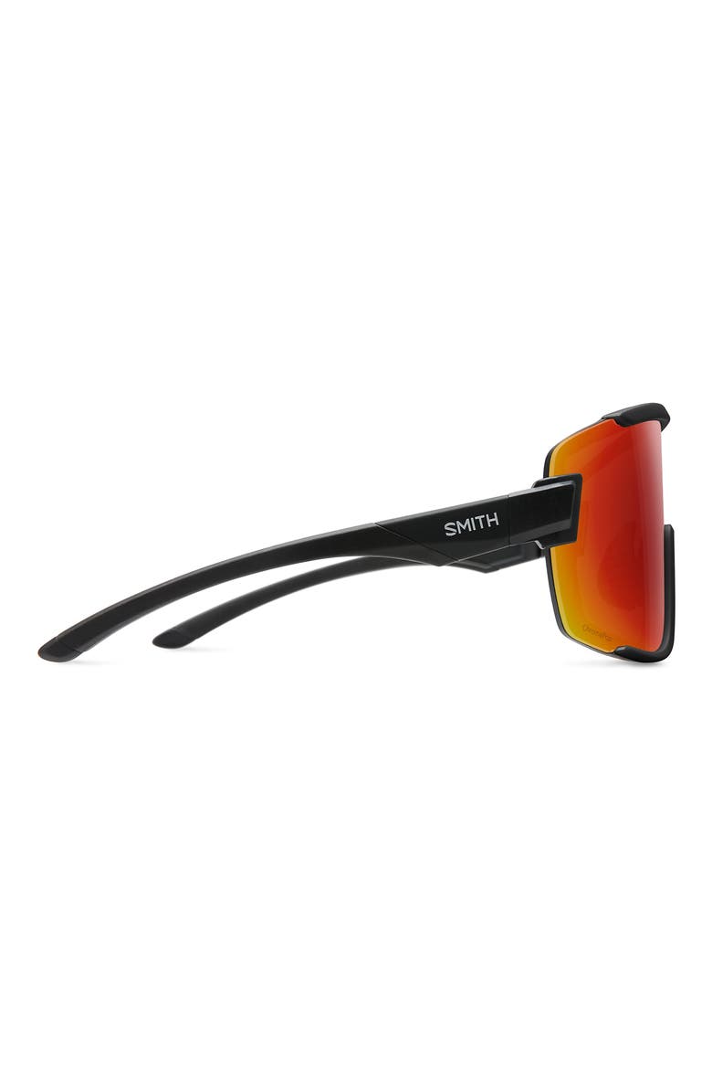 Wildcat 135mm ChromaPop™ Shield Sunglasses, Alternate, color, MATTE BLACK / CHROMAPOP RED MIRROR