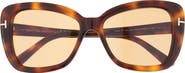 TOM FORD Maeve 55mm Butterfly Sunglasses