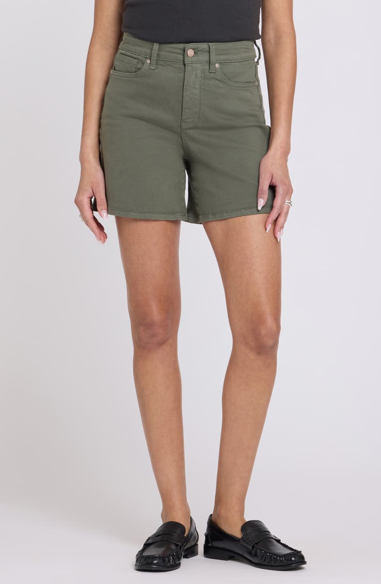 NYDJ Berkyn High Waist Cotton Blend Shorts, Main, color, 