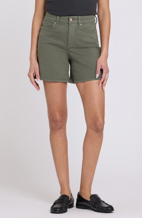 Berkyn High Waist Cotton Blend Shorts