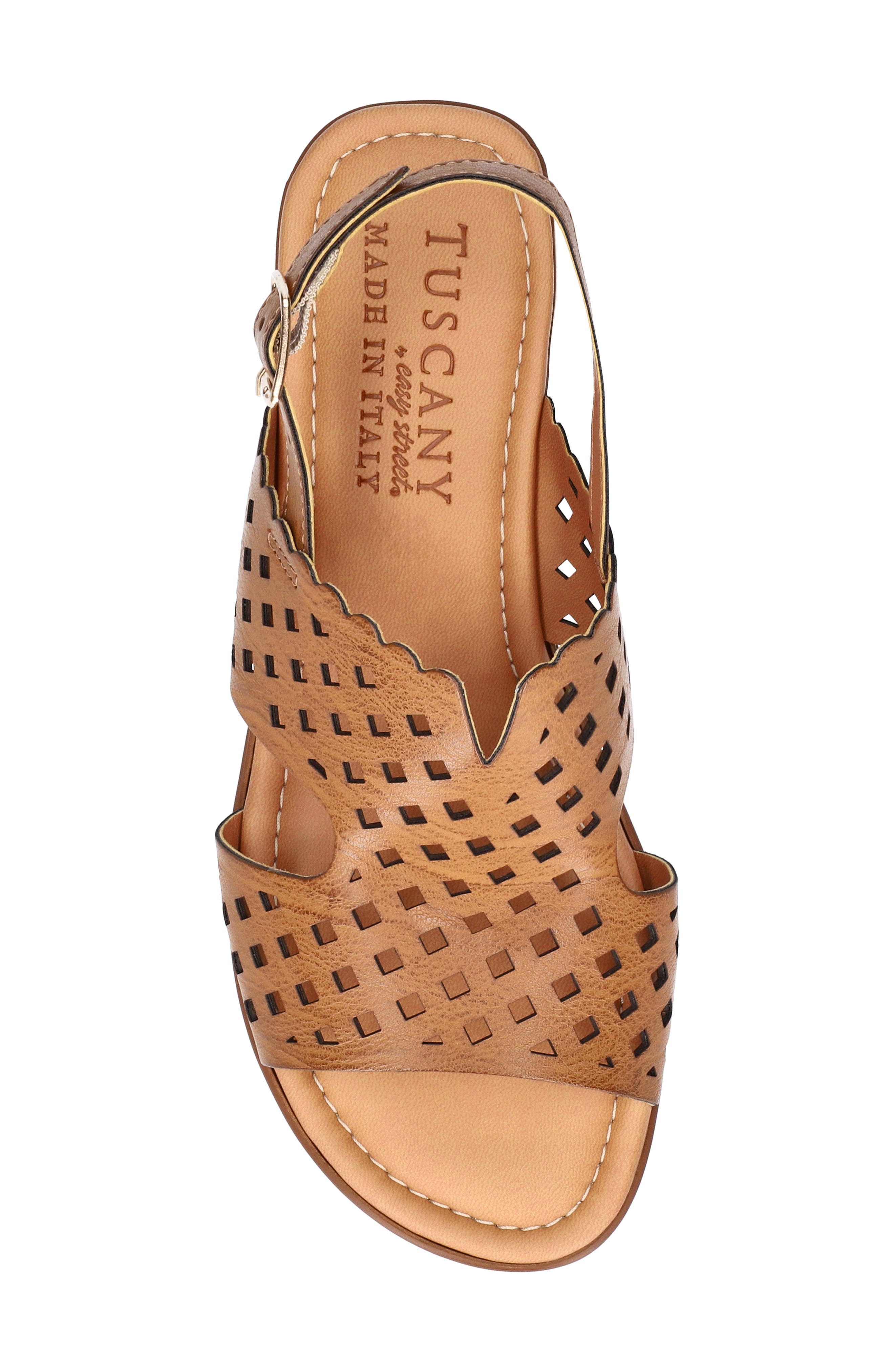 Martella Slingback Wedge Sandal, Alternate, color, COGNAC