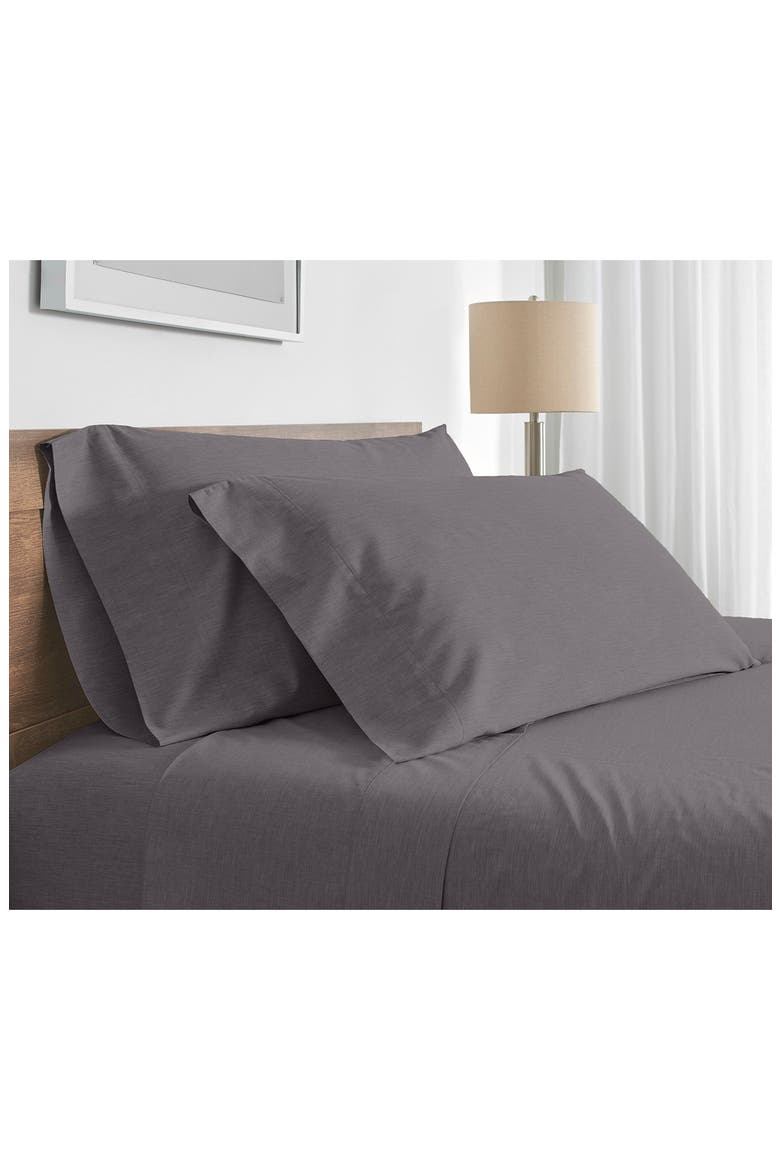 Cotton Sateen Sheet Set, Alternate, color, GRAPHITE