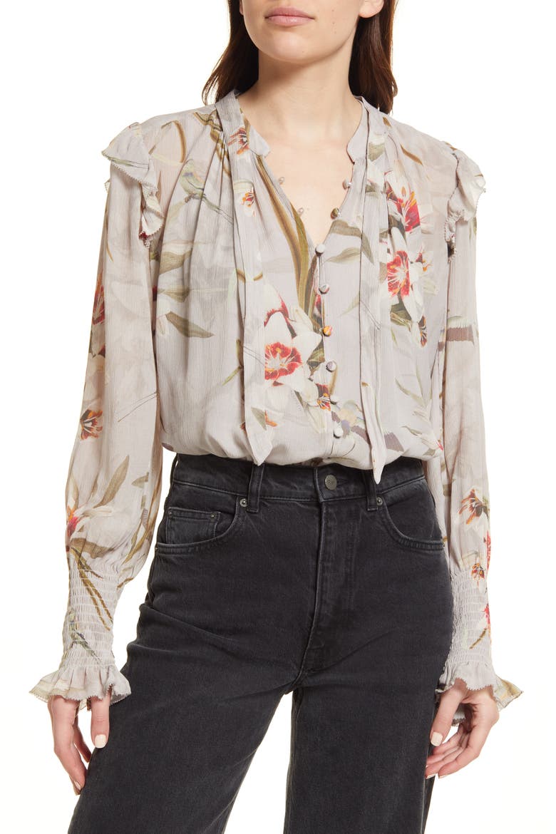 Lara Kuroyuri Floral Print Blouse, Main, color, PINK