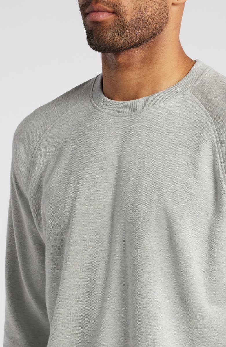 Peter Millar Crown Comfort Crewneck Piqué Sweatshirt, Alternate, color, 