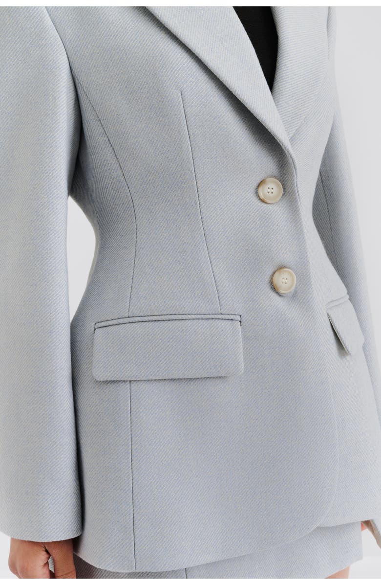 Malina Ella Tailored Peplum Blazer, Alternate, color, Blue Fishbone