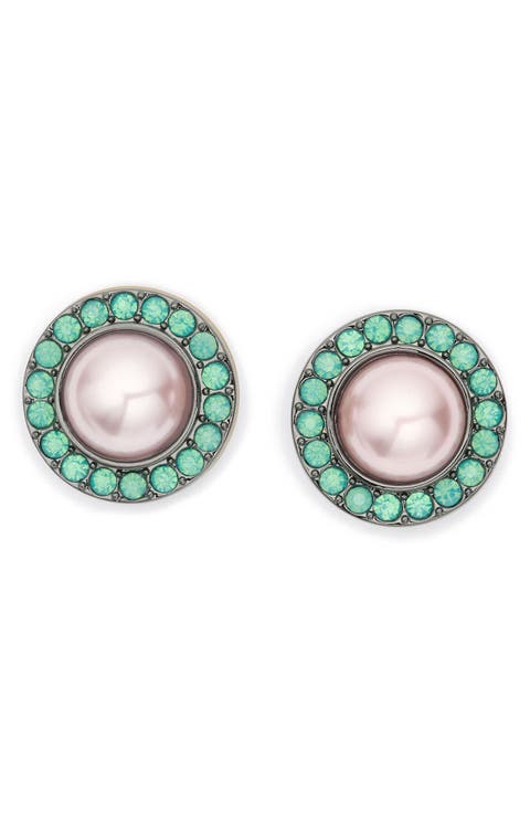 Octavia Faux Pearl Stud Earrings