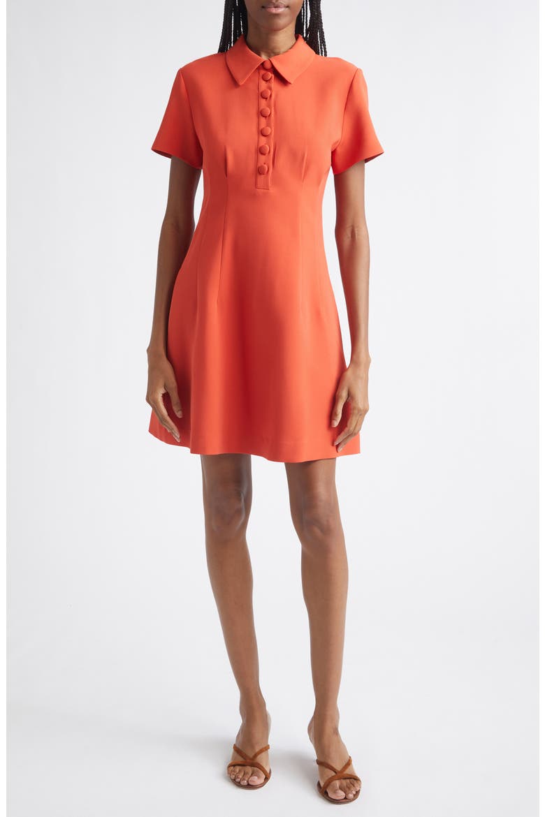 Marlie Short Sleeve Minidress, Main, color, CORAL ORANGE