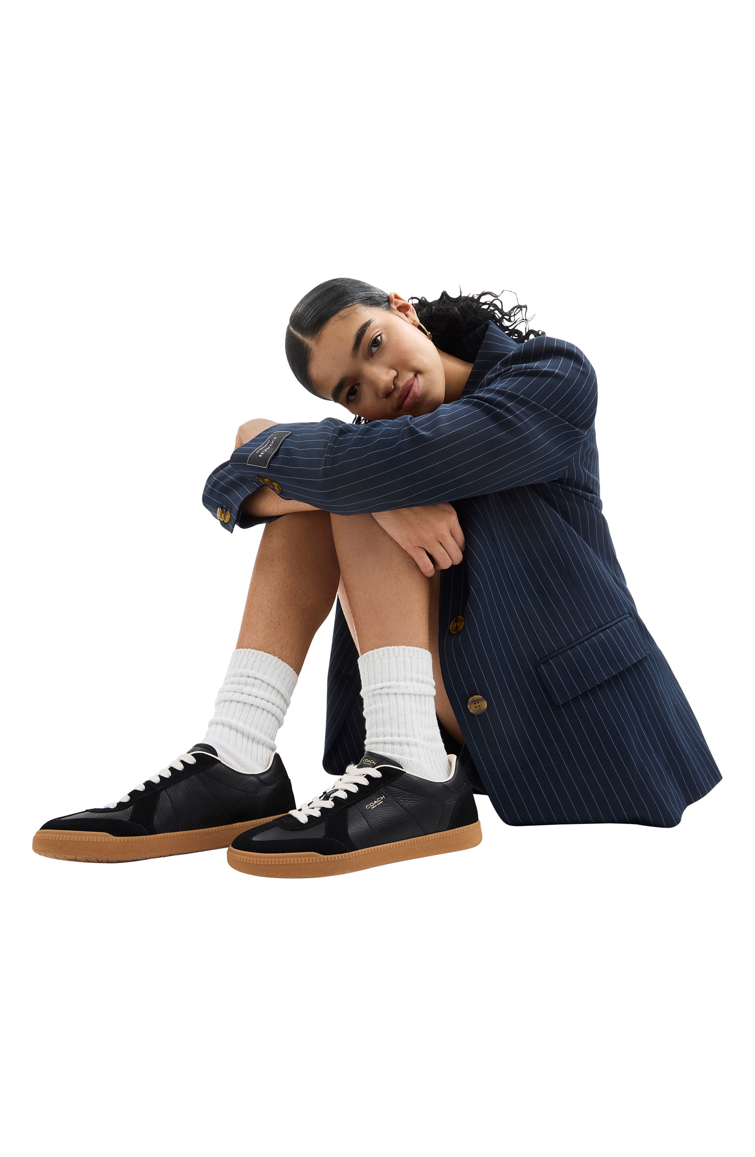 COACH Ellis Low Top Sneaker, Alternate, color, Black