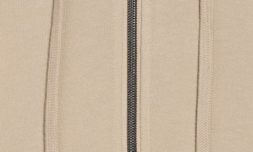 James Perse French Terry Crop Zip Hoodie In Brown