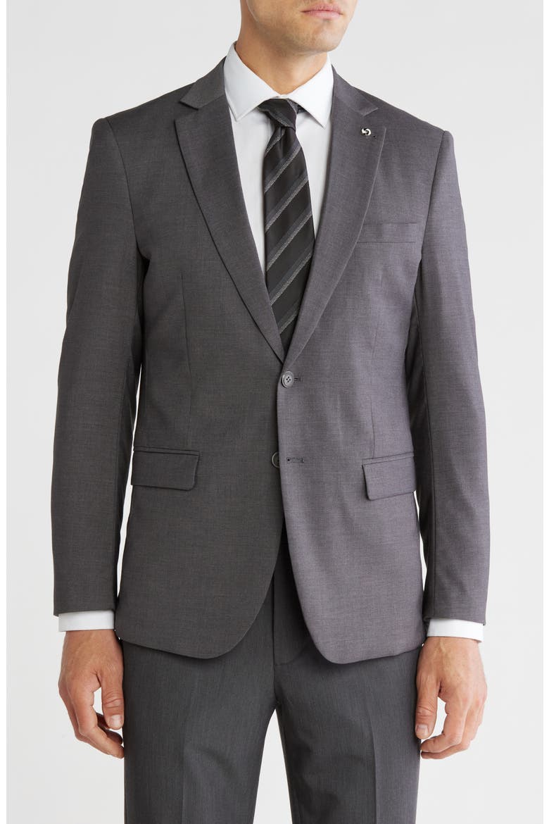 Slim Fit Stretch Blazer, Main, color, CHARCOAL