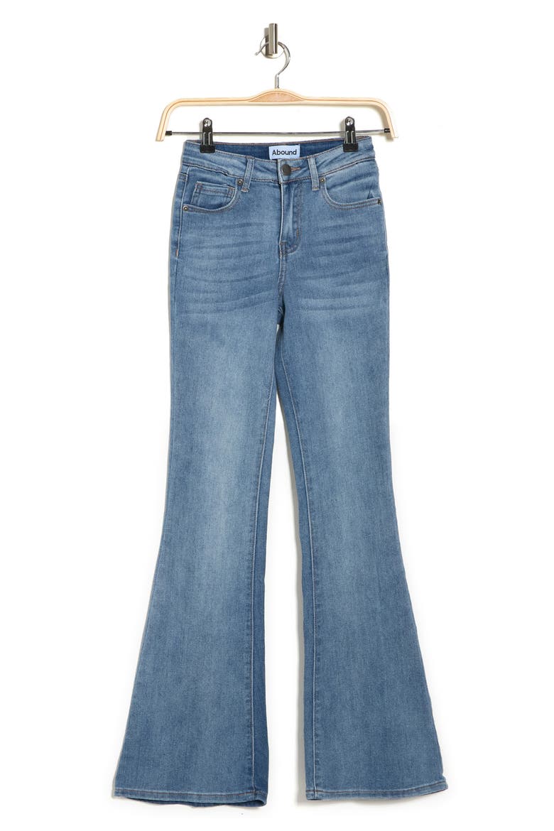 Mid Rise Flared Jeans, Main, color, BLUE LT WASH