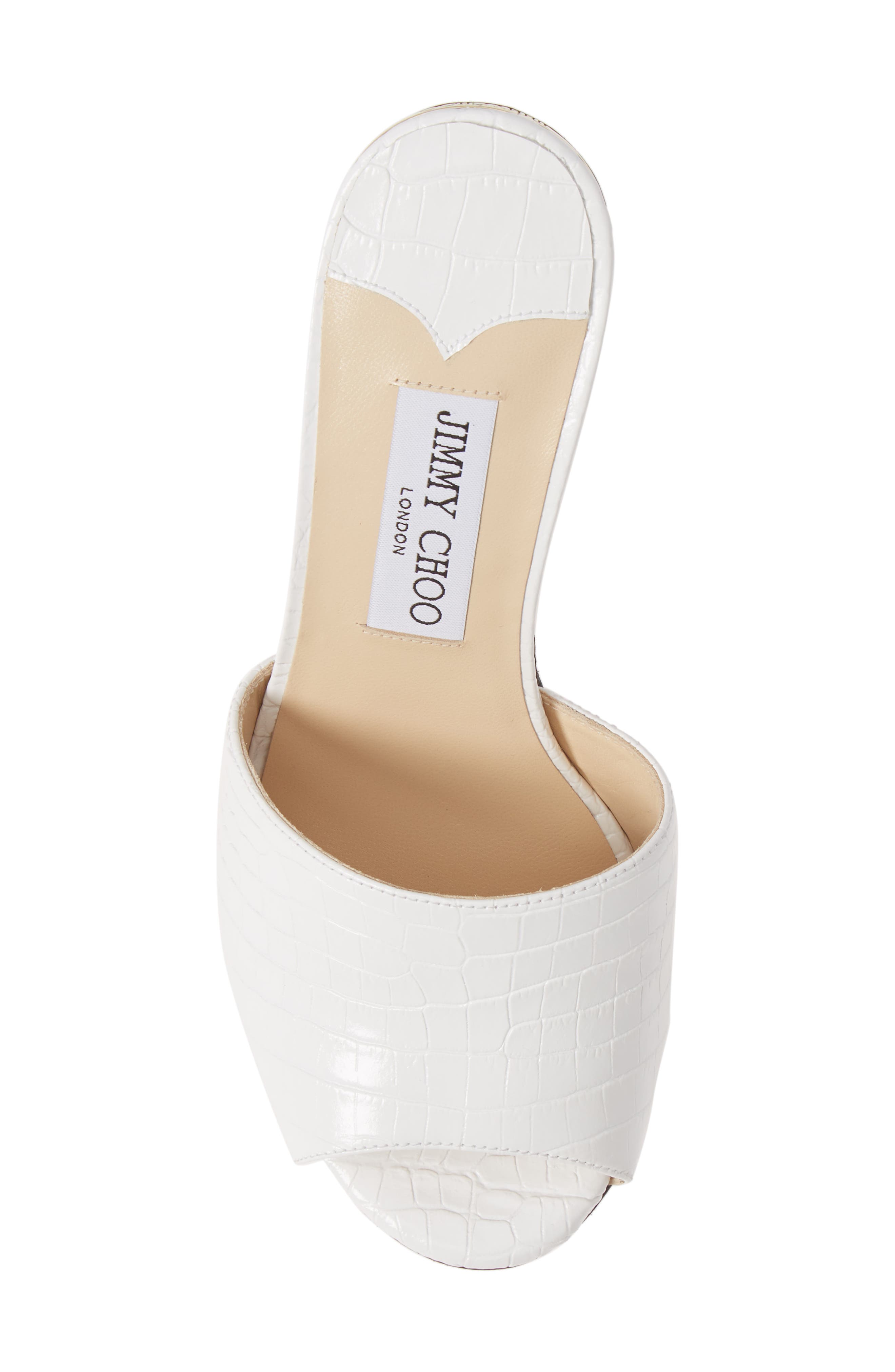 Jimmy Choo Deedee Croc Embossed Wedge Sandal, Alternate, color, 