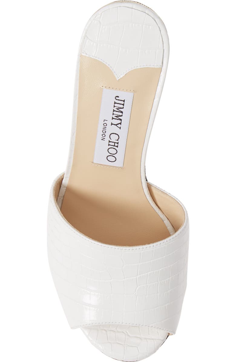 Jimmy Choo Deedee Croc Embossed Wedge Sandal, Alternate, color,