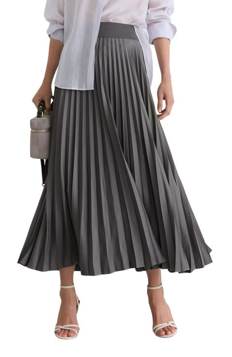 Seren Pleated Midi Skirt