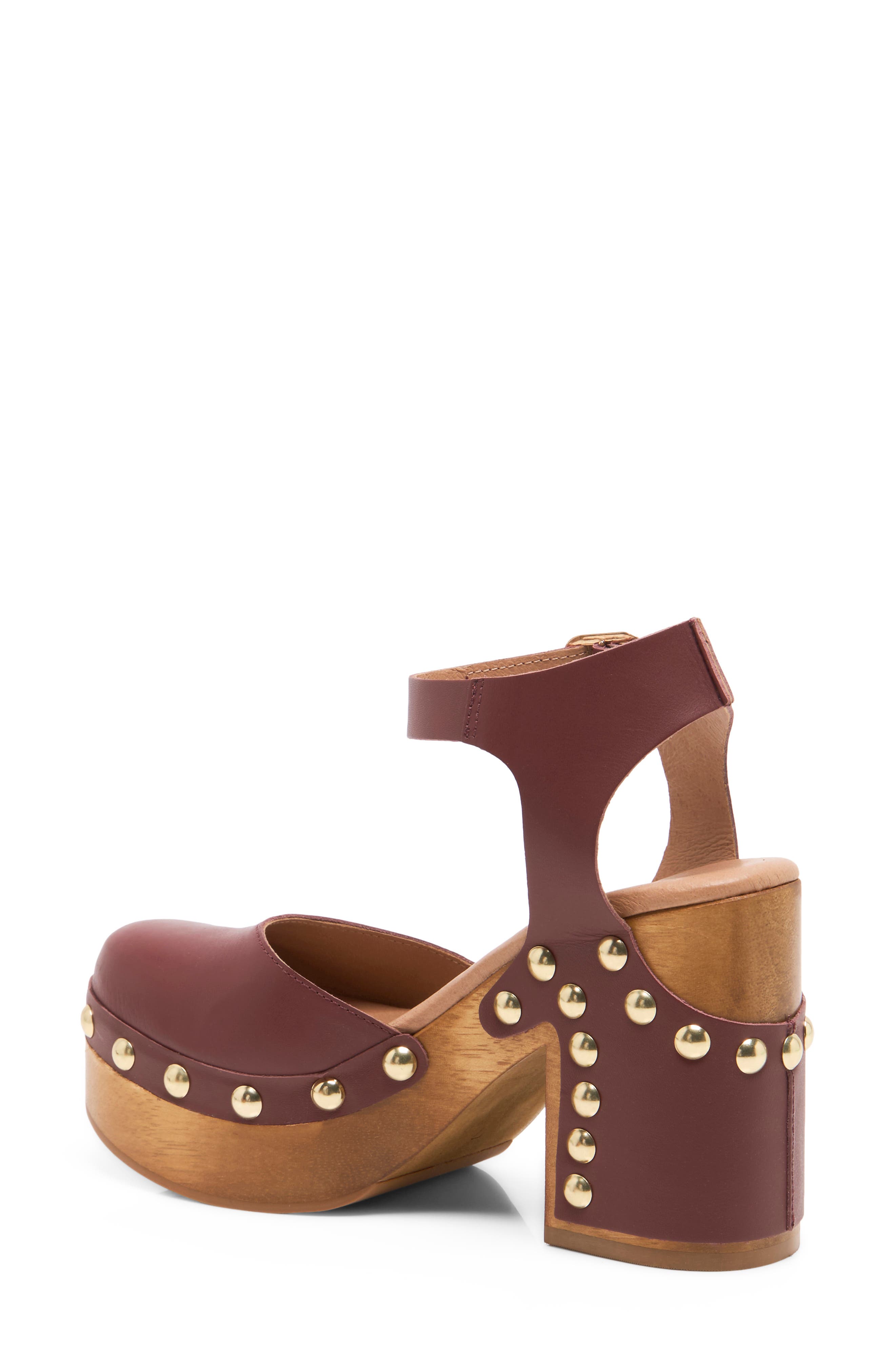 Cecelia Studded Platform Pump, Alternate, color, MAHOGANY AMBER