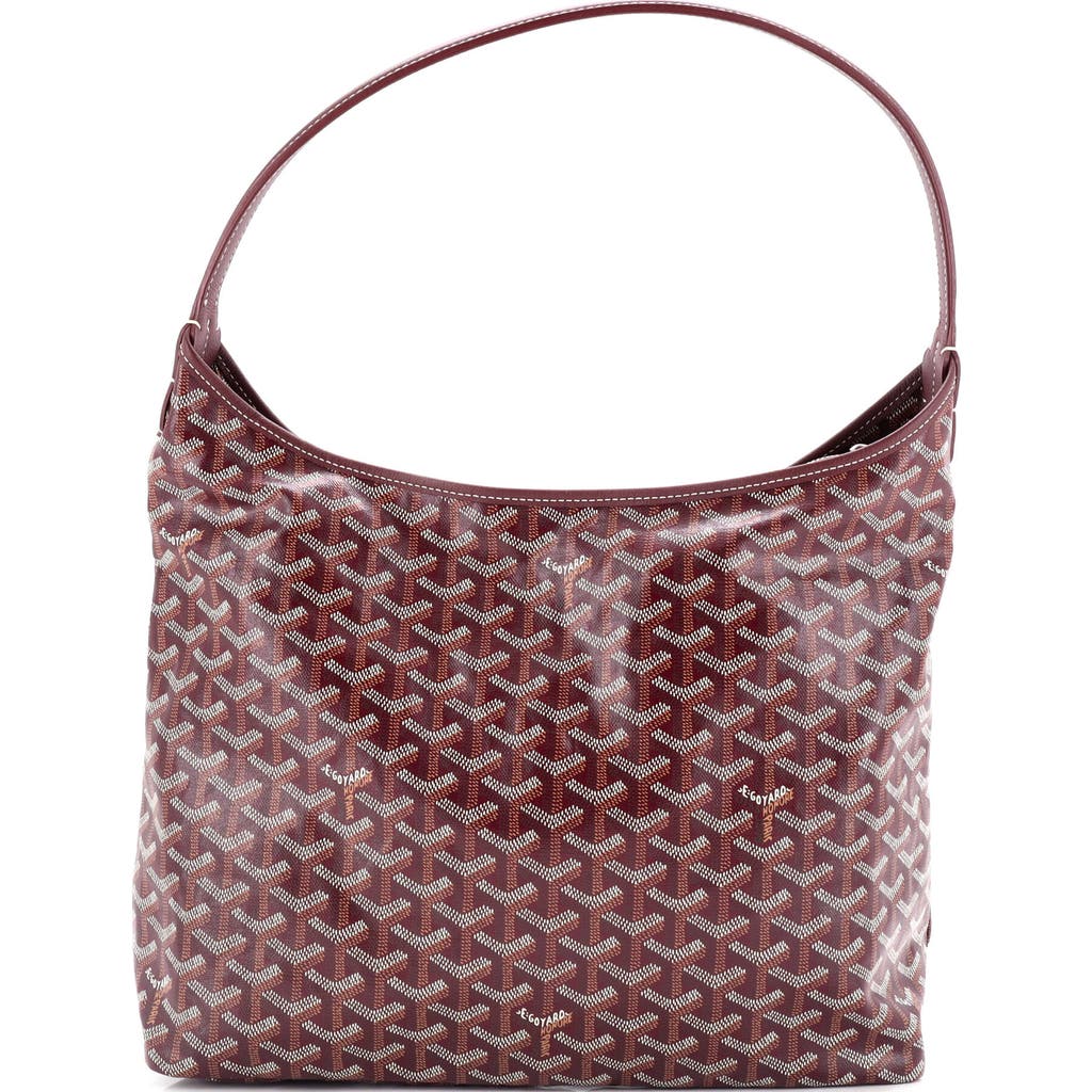 Pre-owned Goyard Goyard Boheme Hobo Coated Canvas In Red