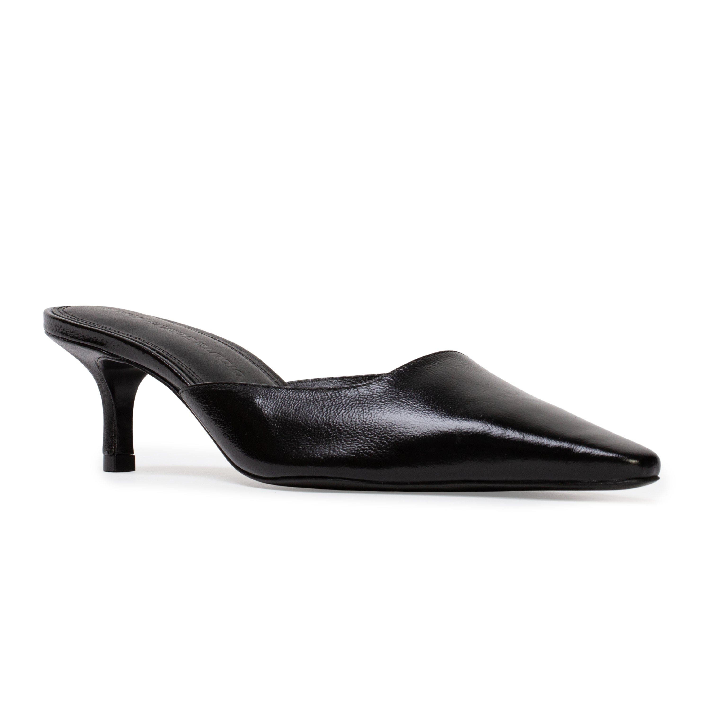 BLACK SUEDE STUDIO Riley 50 Leather Mule, Alternate, color, Black Leather