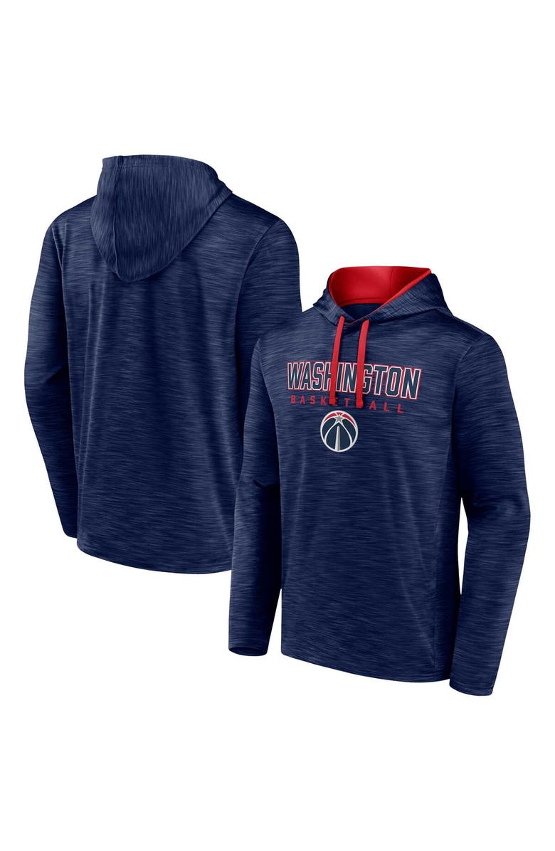 FANATICS Men's Fanatics Branded Heather Navy Washington Wizards Fast Break Pullover Hoodie, Alternate, color, 