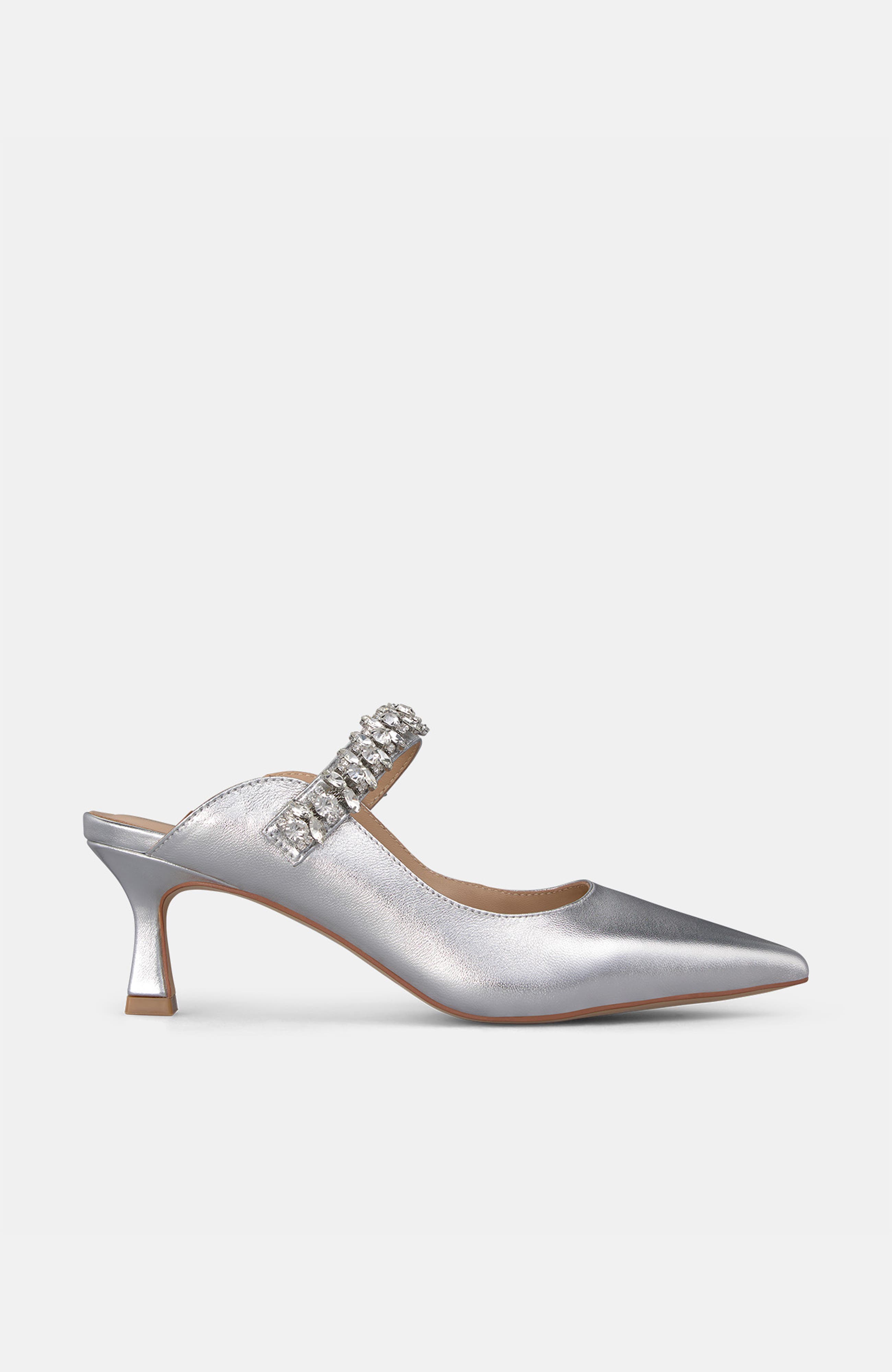 Shoes with Heeled Toe Soother, Main, color, Metallic Silver