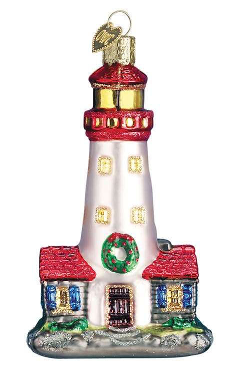 Lighthouse Glass Ornament