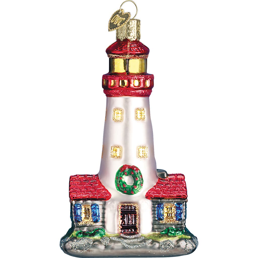 Old World Christmas Lighthouse Glass Ornament In Multi