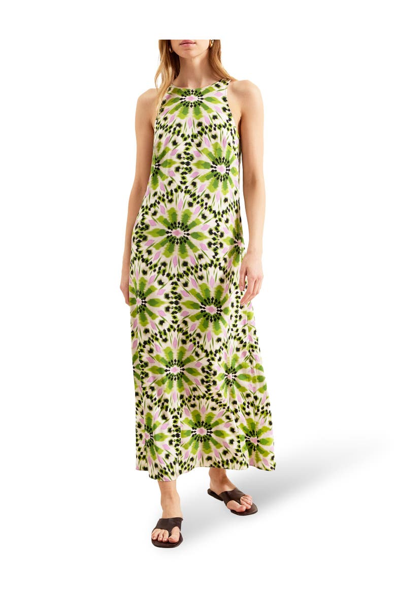 Ro&Zo Sleeveless Print Maxi Dress, Alternate, color, Green Mosaic