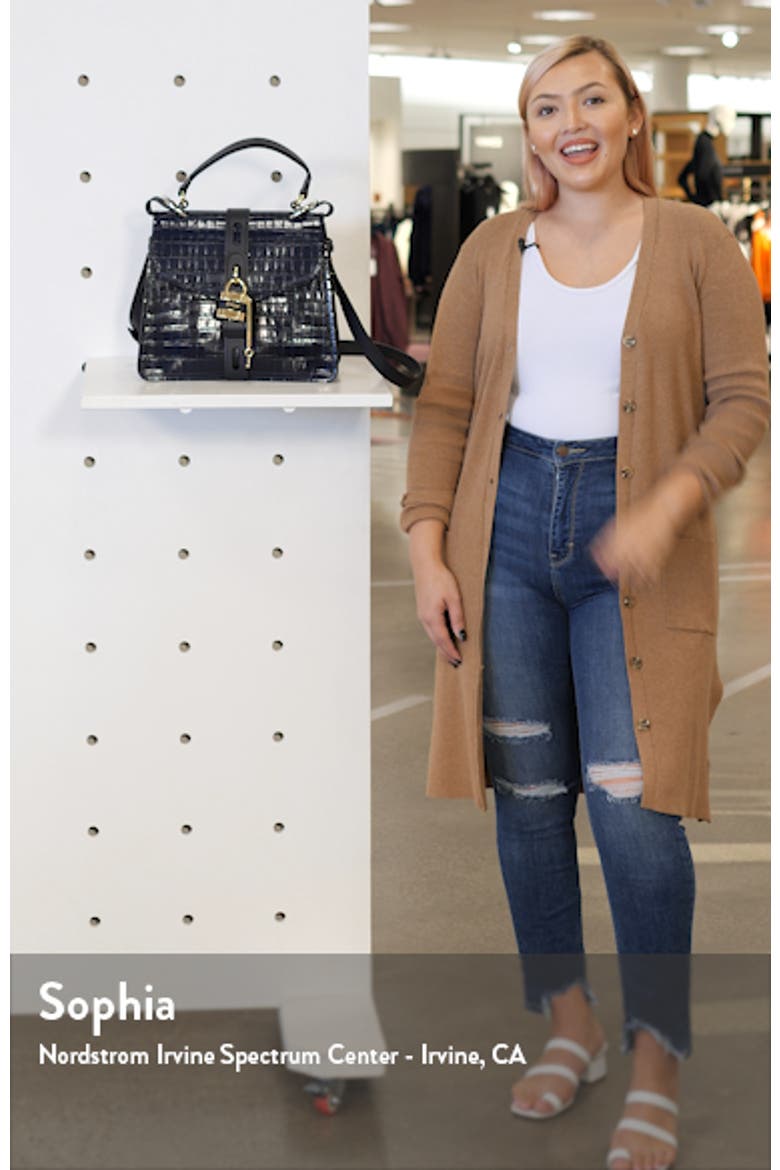 Medium Aby Croc Embossed Calfskin Shoulder Bag video