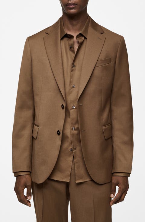 Slim Fit Virgin Wool Suit Blazer