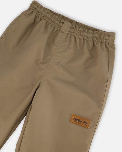 Deux Par Deux Kids Unisex Splash Pants Taupe In Taupe