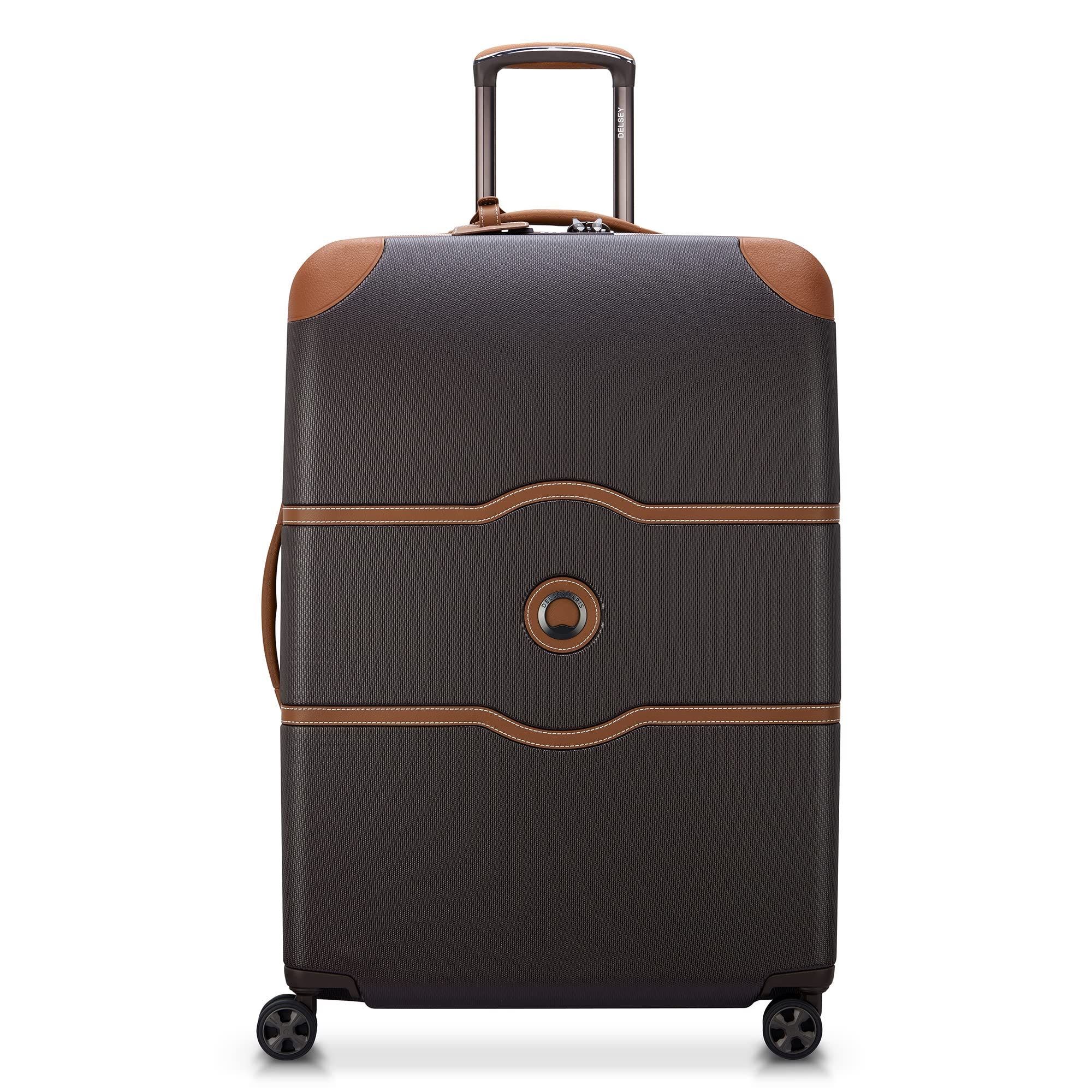 Delsey Paris Chatelet Air 2.0 Checked-Large 28 Inch Hardside Luggage with Spinner Wheels, Main, color, Chocolate Brown