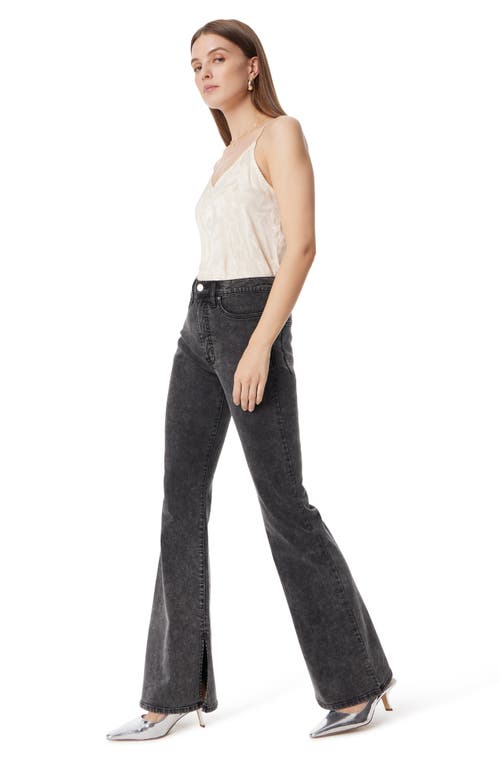 Sam Edelman Penny Slit Hem High Waist Bootcut Jeans In Graphite