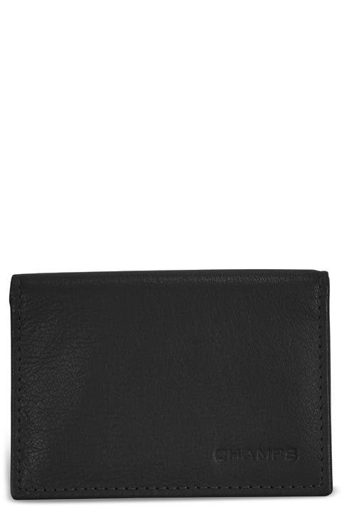 Onyx Leather RFID Vertical Slim Wallet
