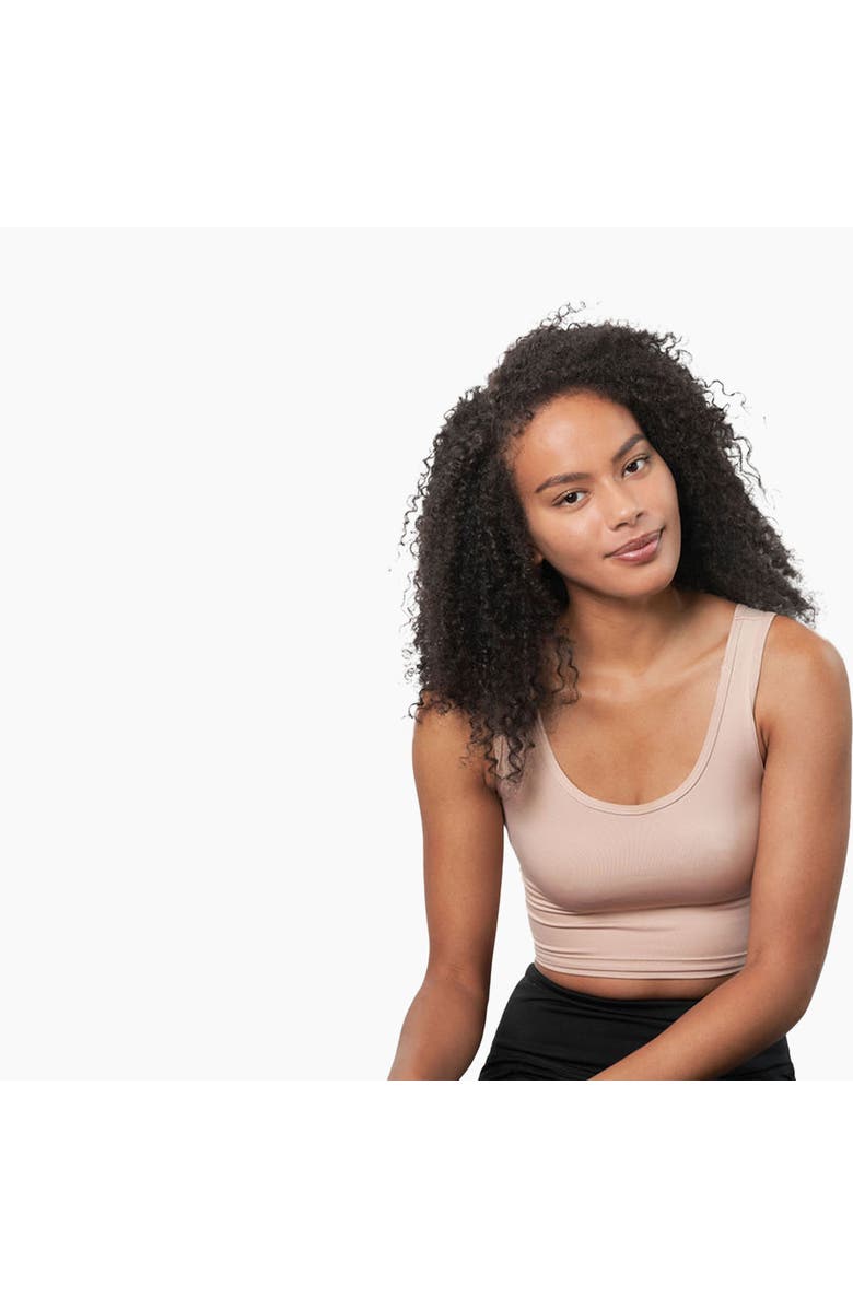 LARKEN X Maternity, Nursing + Hands - Free Pumping Bra, Alternate, color, Sand