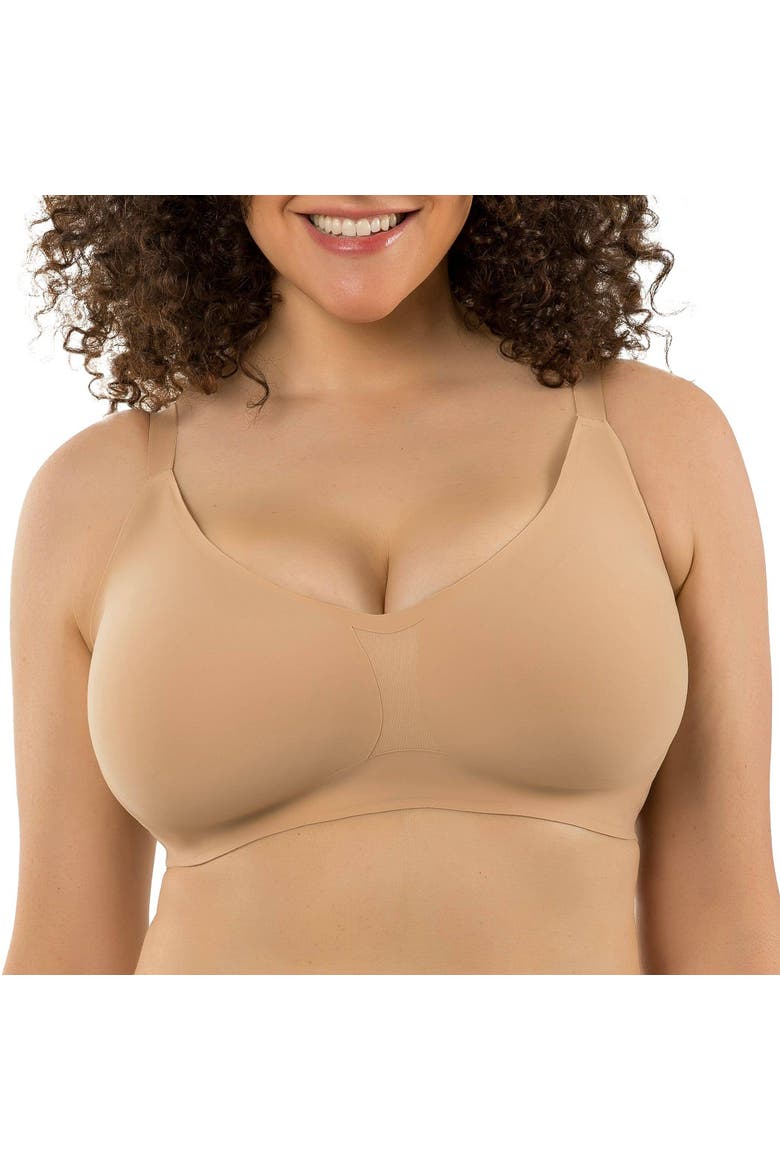 Simplicity Seamless Wire-Free Bra, Alternate, color, Bare