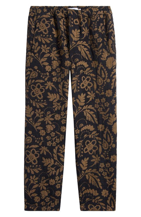 Tyne Recycled Cotton Blend Floral Jacquard Pants