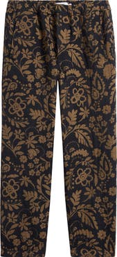 Wax London Tyne Recycled Cotton Blend Floral Jacquard Pants
