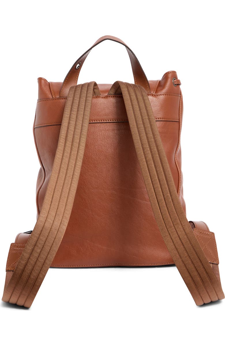 Longchamp Small 3D Leather Backpack, Alternate, color, Cognac