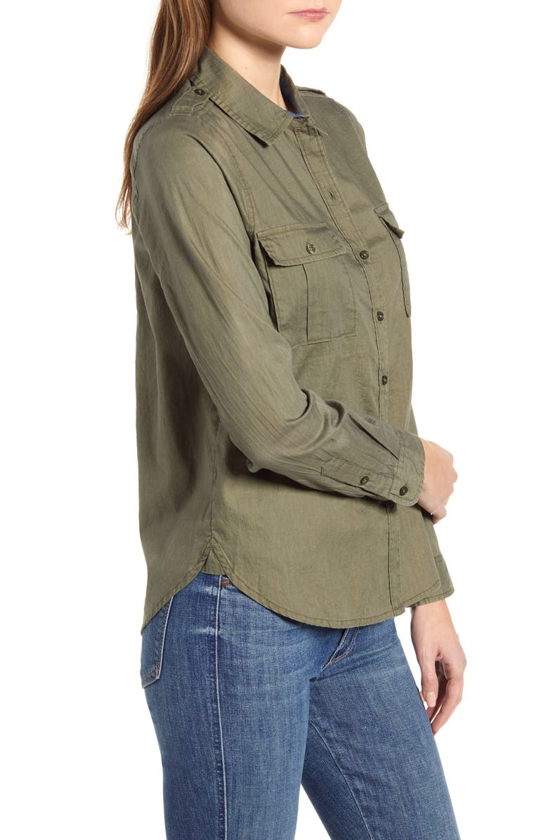 Lucky Brand Laura Cotton Twill Utility Shirt, Alternate, color,