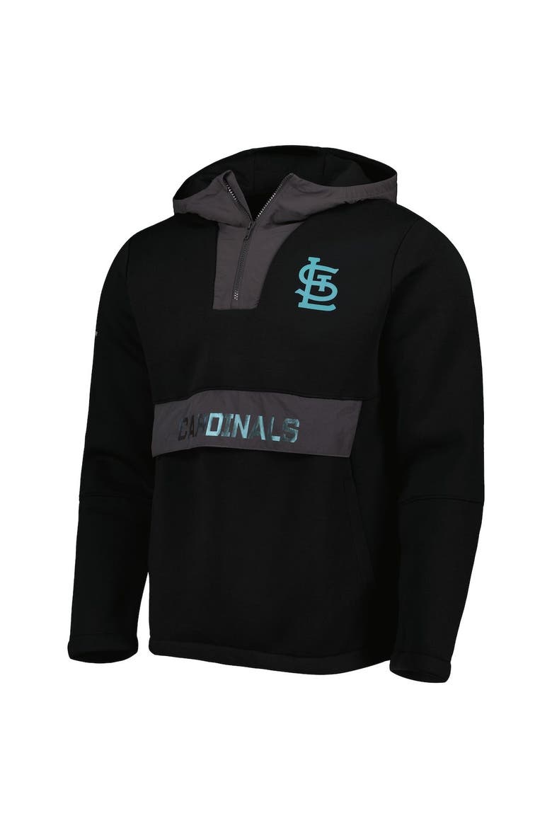 Men's Levelwear Black St. Louis Cardinals Ruckus Quarter-Zip Hoodie, Alternate, color, Black