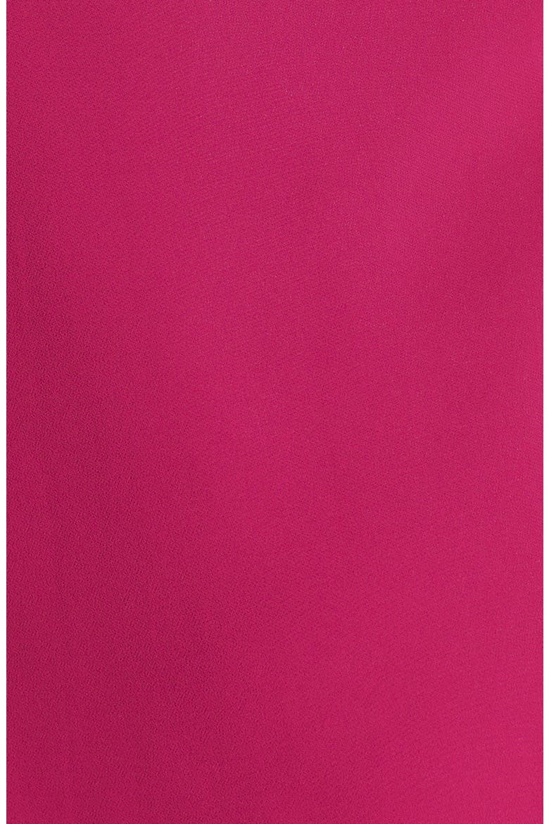 'Alexis' Sleeveless Scallop Hem Crepe Dress, Alternate, color, MAGENTA