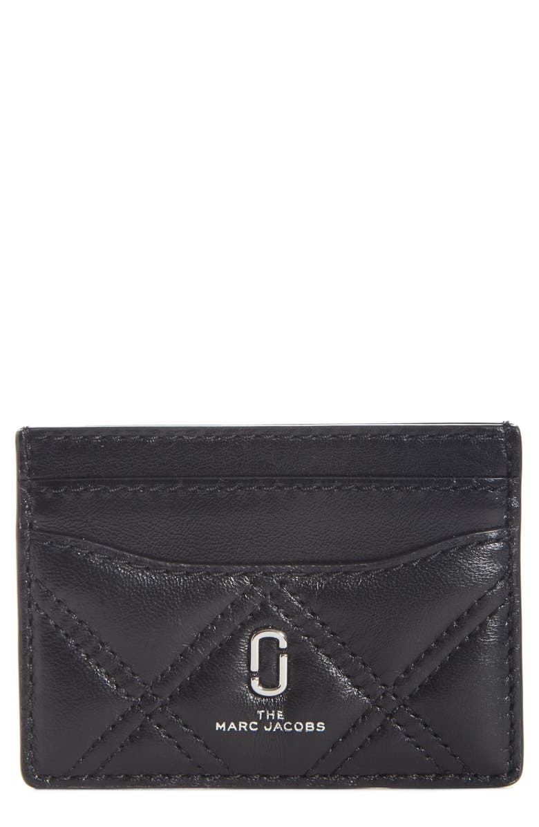 The Marc Jacobs Quilted Leather Card Case, Main, color, 