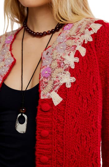 Pixie Beaded Floral Cardigan