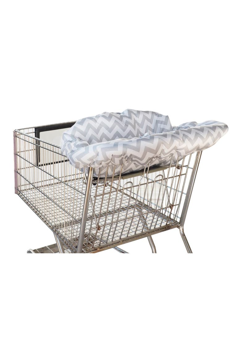 Shopping Cart/Highchair Cover, Main, color, GREY CHEVRON