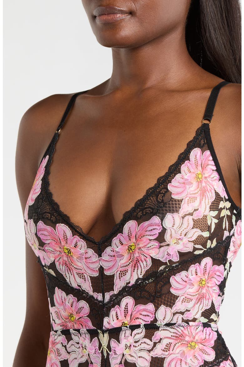 Floral Lace Teddy, Alternate, color, PRINTED PRIMROSE