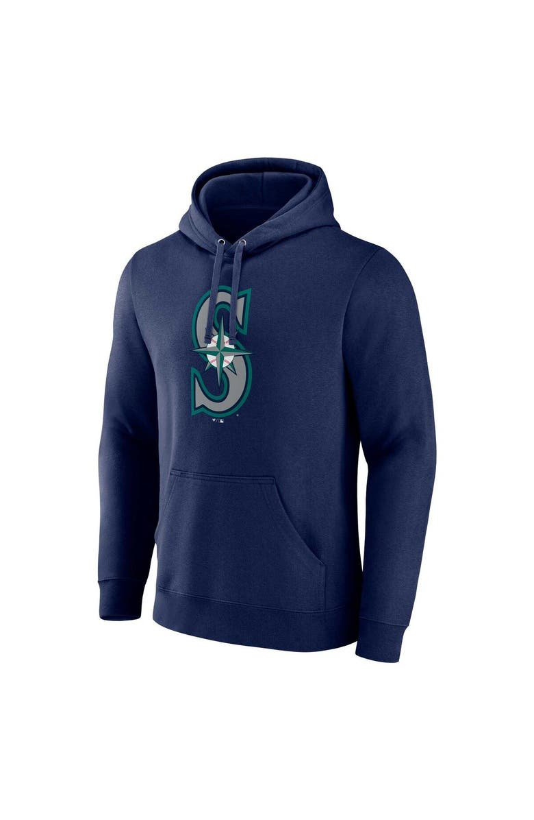 FANATICS Men's Fanatics Branded  Navy Seattle Mariners Official Logo Pullover Hoodie, Alternate, color, 