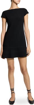 Theory Bateau Neck Tiered Minidress